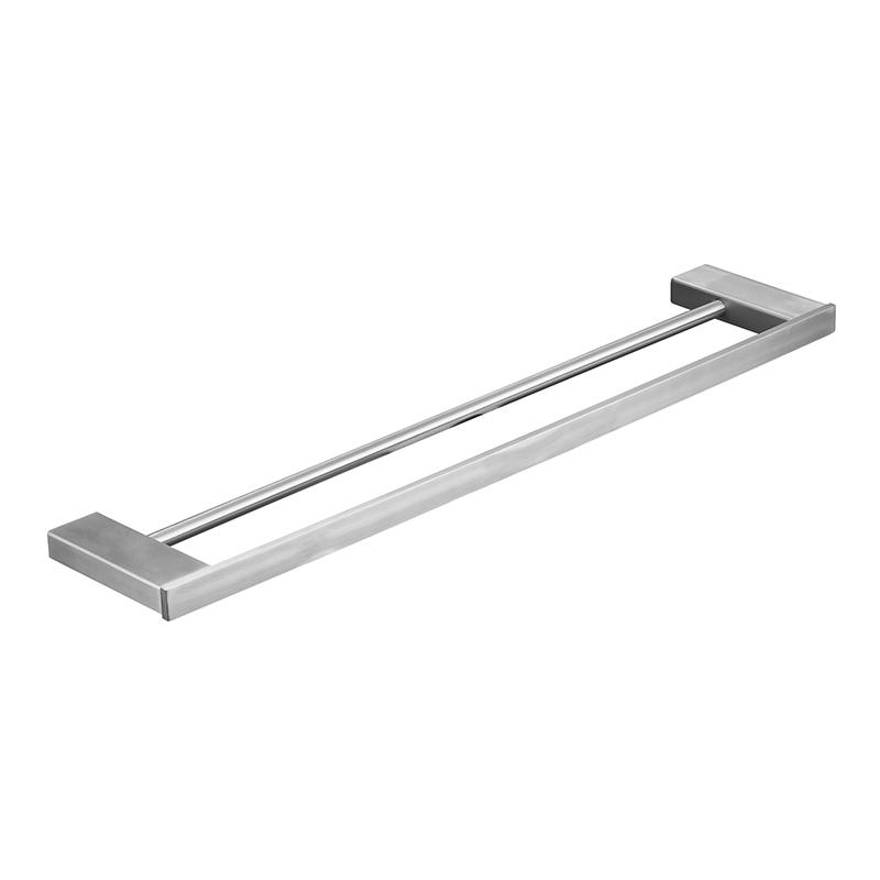 210047 Brushed Chrome-plated 304 Stainless Steel Double Towel Rail
