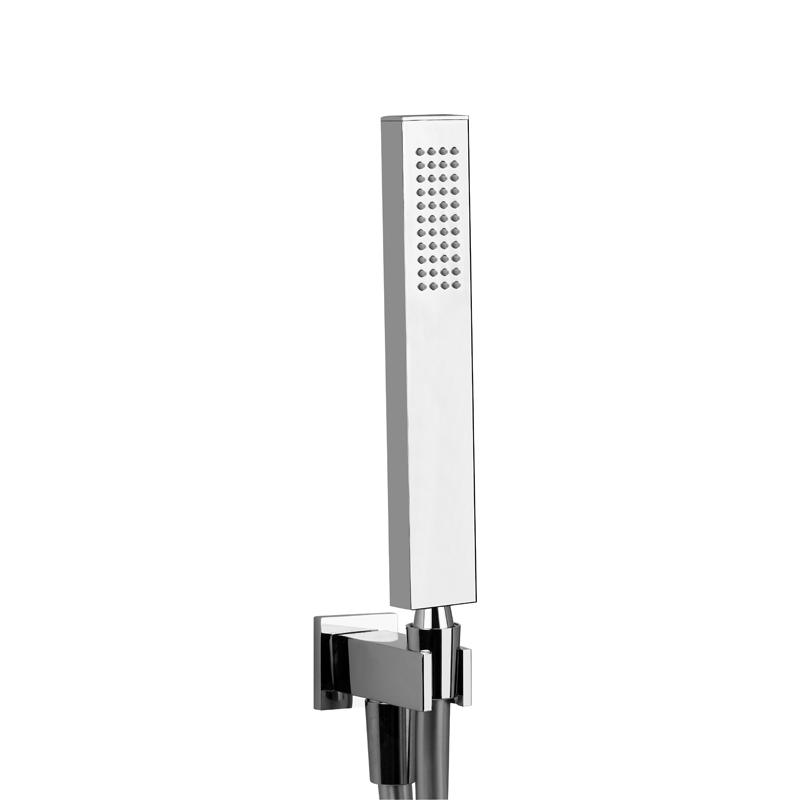 2212 Square Chrome Hand Shower Kit with 1/2 Water Inlet Support