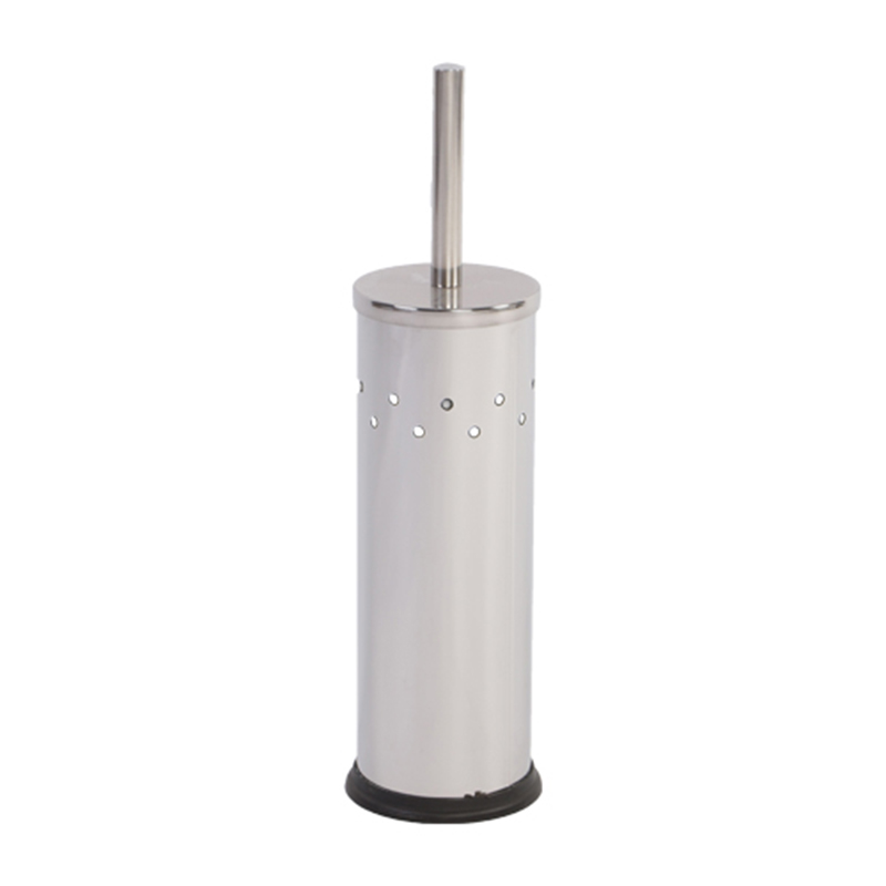 6518 Household Stainless Steel Standing Toilet Brush Holder Set Replaceable