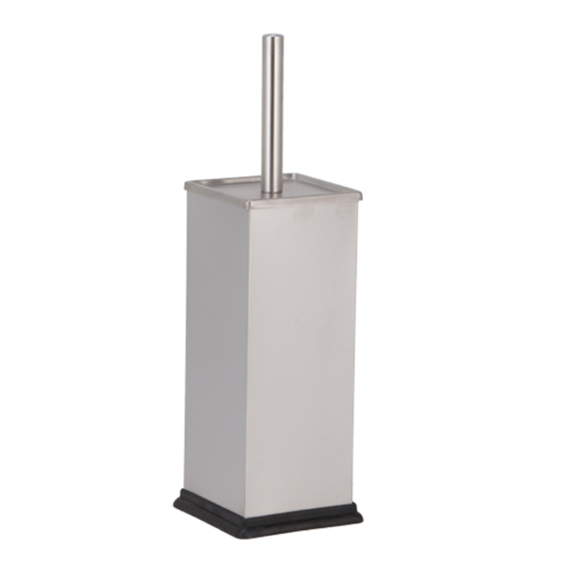 6520 304 Stainless Steel Free Punch Square Standing Toilet Brush Holder