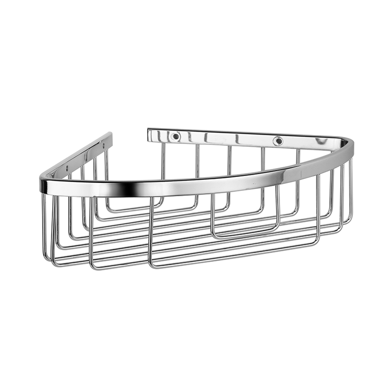 8517 26x20x7cm Stainless Steel Triangle Soap Basket Single Layer Shower Caddy