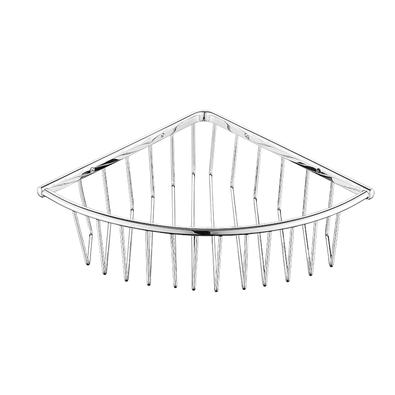 8523 28x20x6.5cm Triangle Soap Basket Single Layer Bathroom Storage Rack