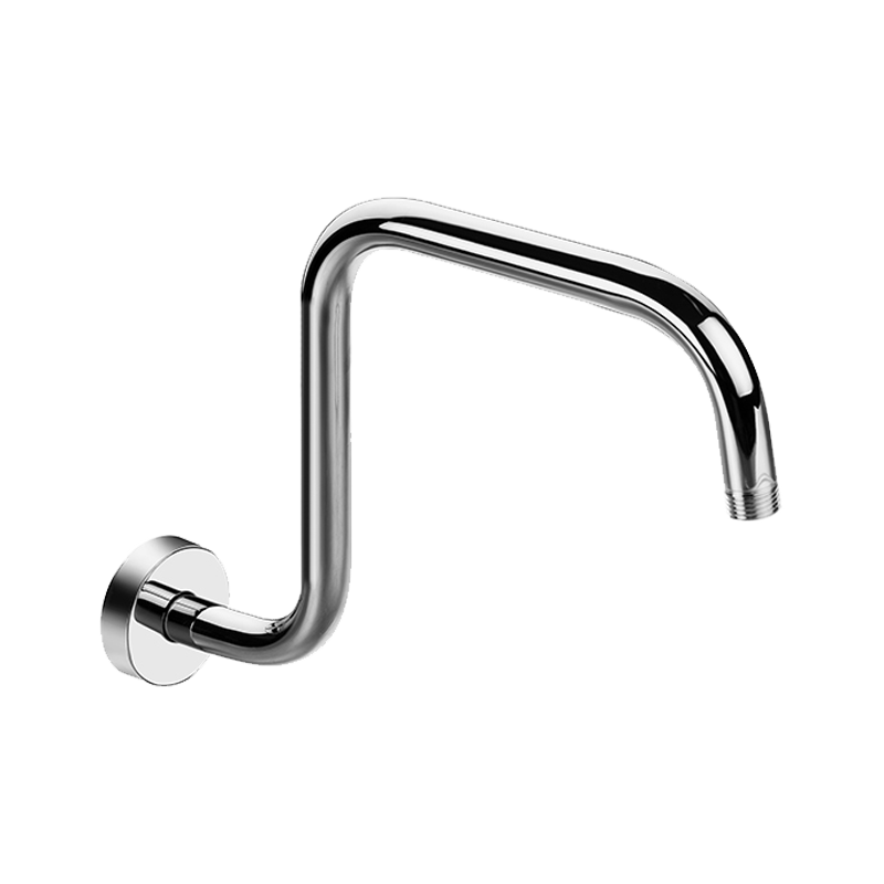 3817 6x33x24.5cm S-shaped Rising Shower Round Shower Arm with Flange
