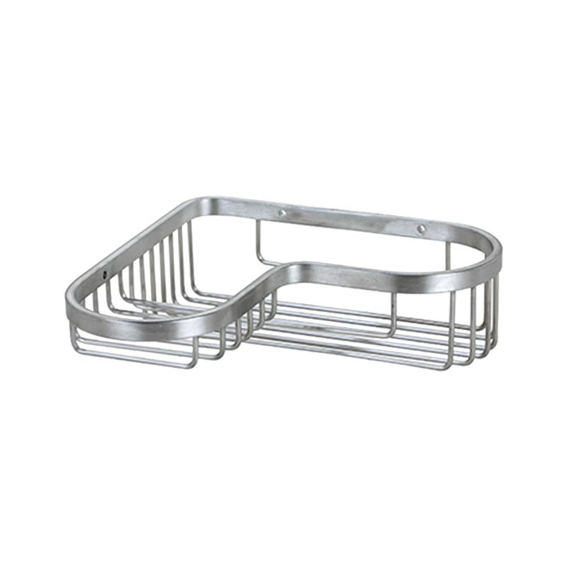 8516 30x25x8cm 304 Stainless Steel Wall Mounted Corner Single Layer Soap Basket
