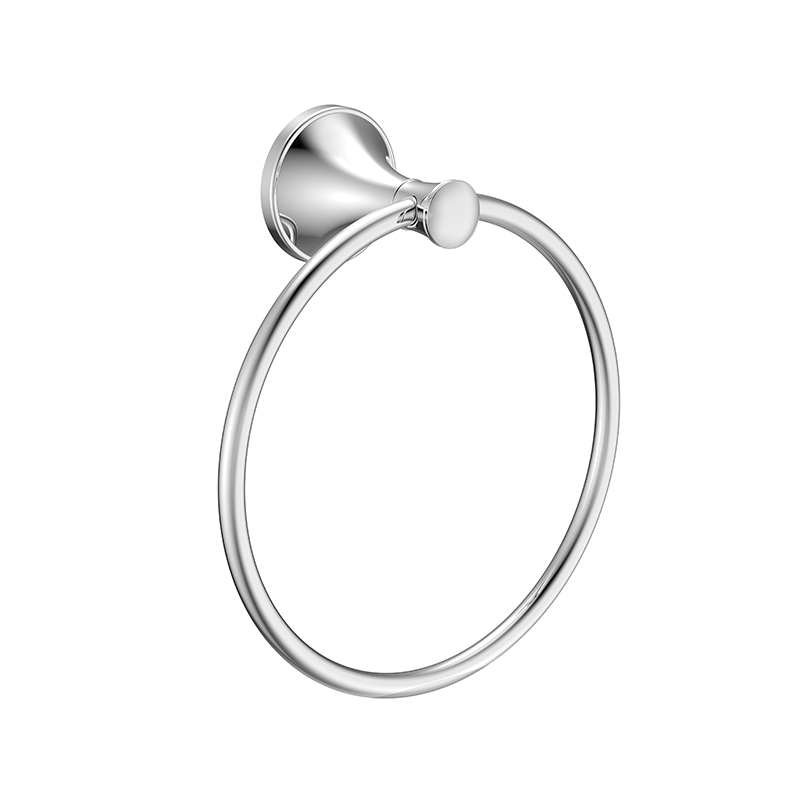 188031 Polished Chrome Conical Base Wall Mounted Round Towel Ring