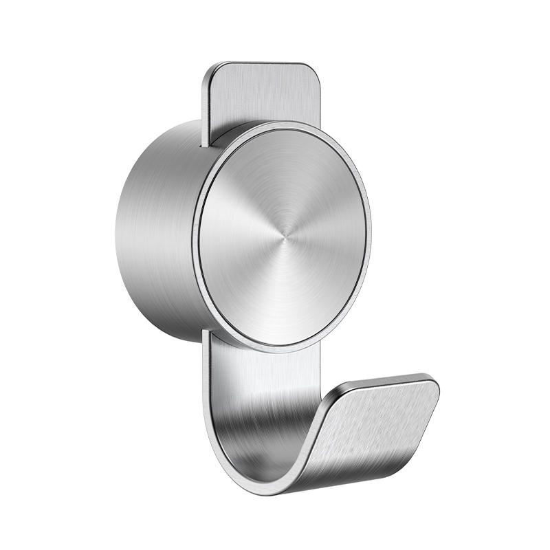 066012 Round Stainless Steel Bathroom Brushed Double Robe Hook