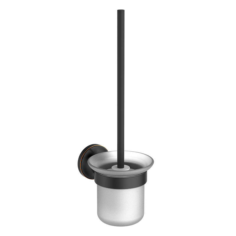 166071 Toilet Brush with Holder Wall Mounted Matte Black
