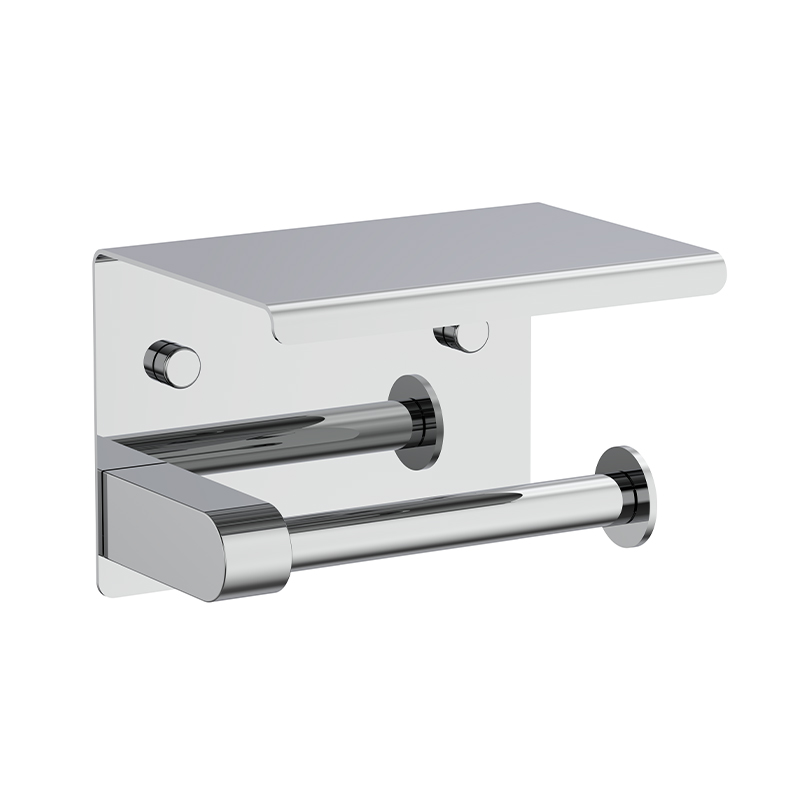 6451 Toilet Paper Holder with Shelf 304 Stainless Steel Rustproof  Screw Wall Mounted 