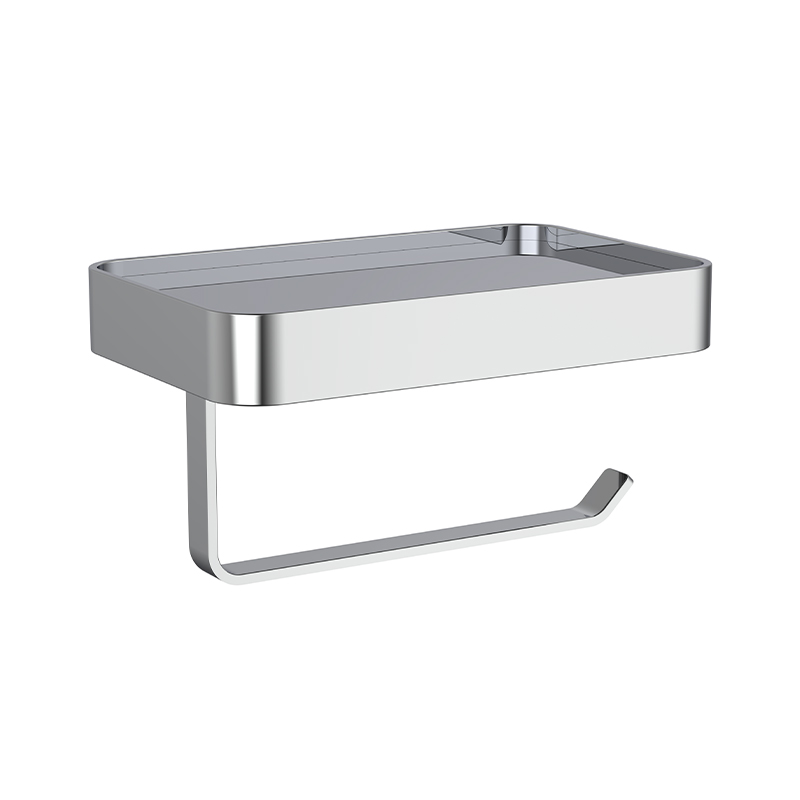 6455 Toilet Paper Holder with Phone Shelf SUS304 Stainless Steel Wall Mounted