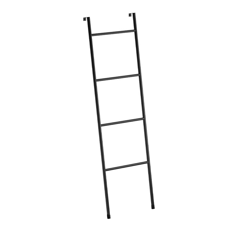 6655 Bathroom  4-Tier Wall-Leaning Ladder towel Shelf Metal Quilt Rack