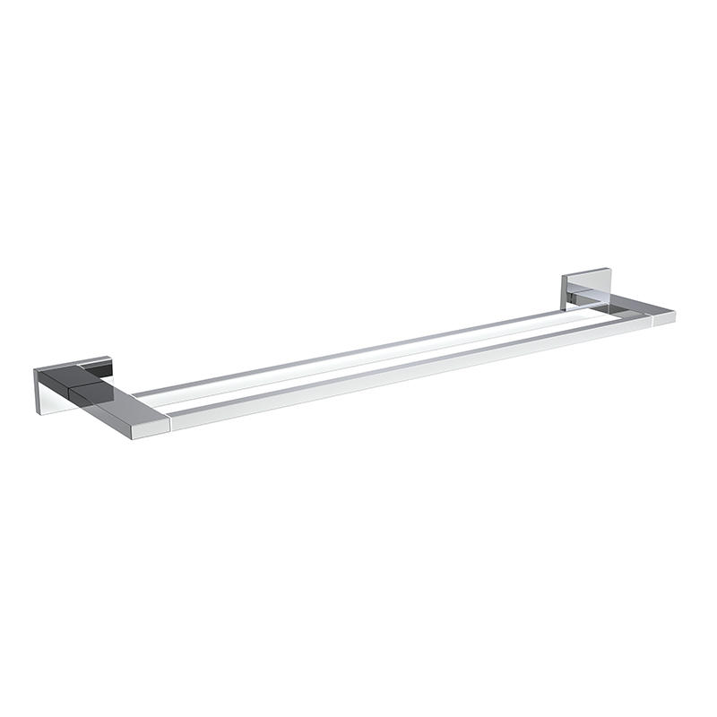 152047 Double Towel Bar Zinc Alloy and Stainless Steel Wall Mounted