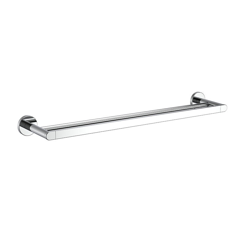 153047 Double Towel Bar Zinc Alloy and Stainless Steel Wall Mounted