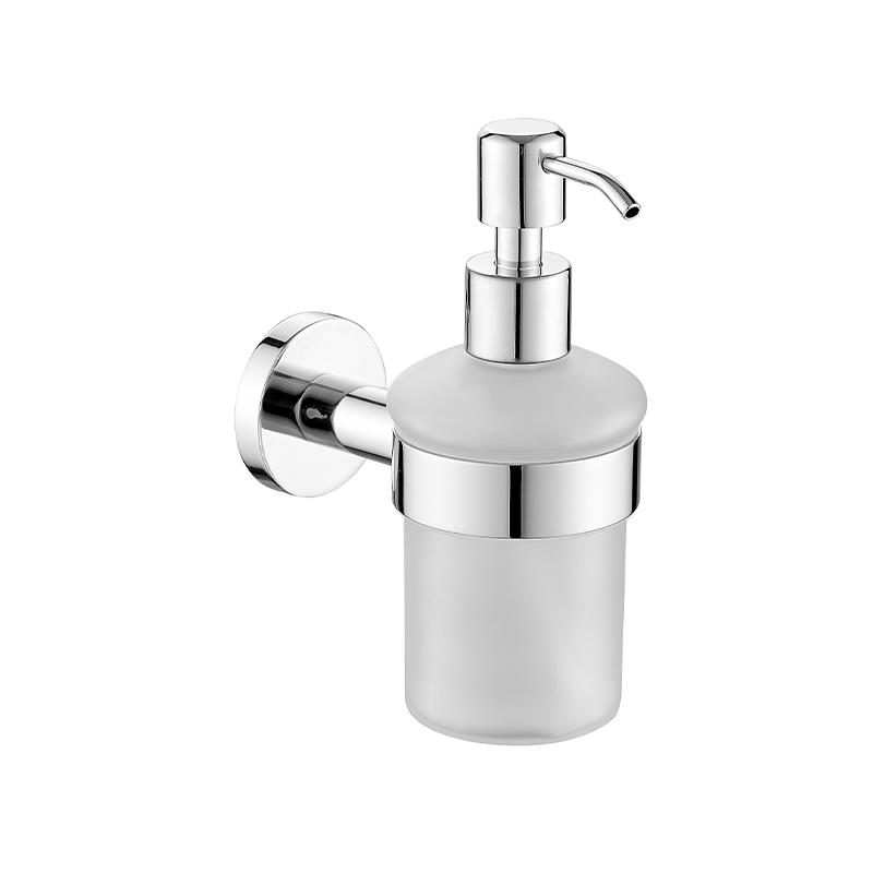 153058  Wall Mounted Zinc Alloy Soap Dispenser holder with liquid pump bottle