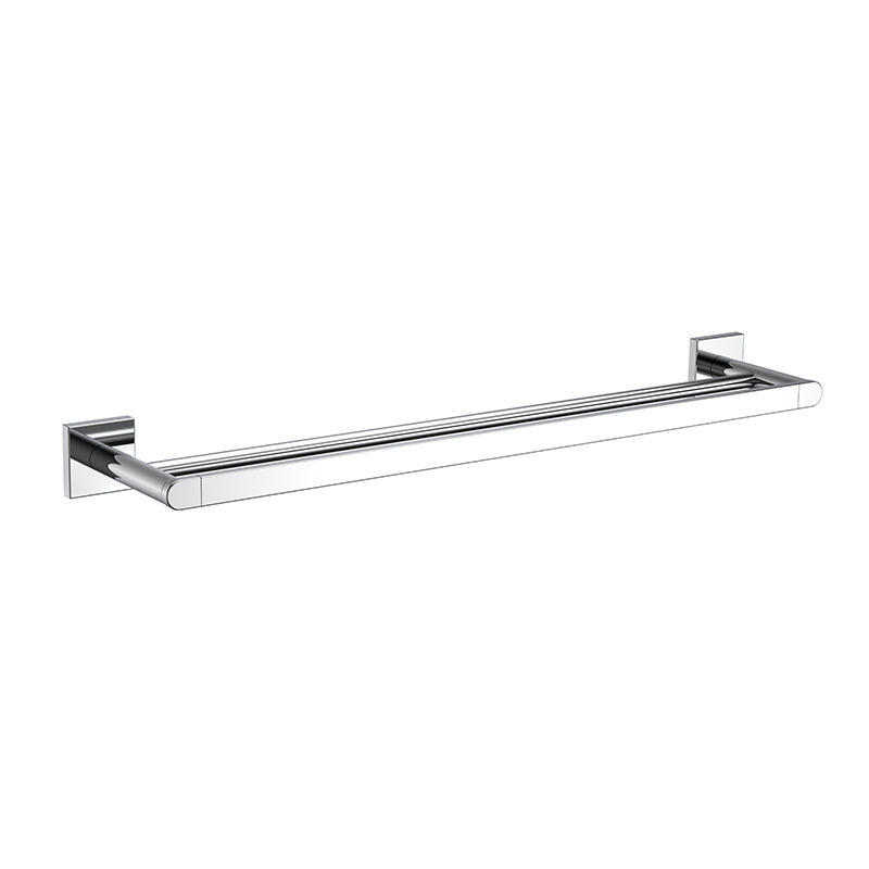 154047 Double Towel Bar Zinc Alloy and Stainless Steel Wall Mounted