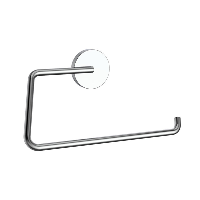 197031 Wall Mounted Zinc Alloy and Stainless steel Bathroom Chrome-plated open Towel Ring holder