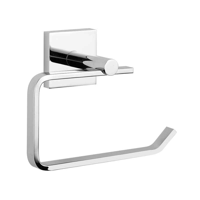 196023 Chrome Bathroom Single Post Open Paper Towel Holder