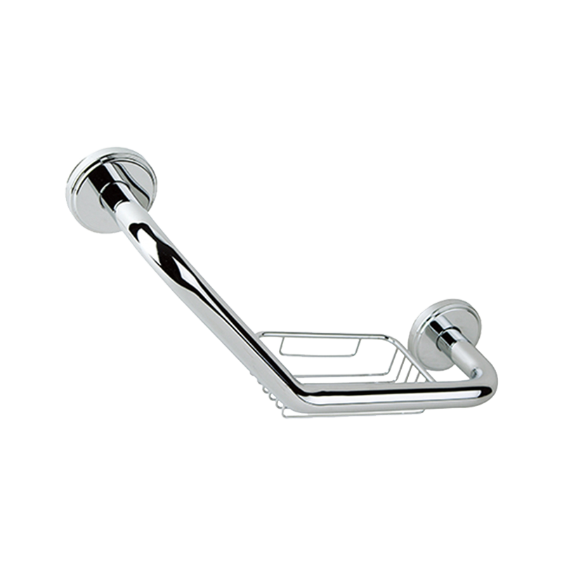 6243-18CR Stainless Steel Angle Grab Bar With Basket
