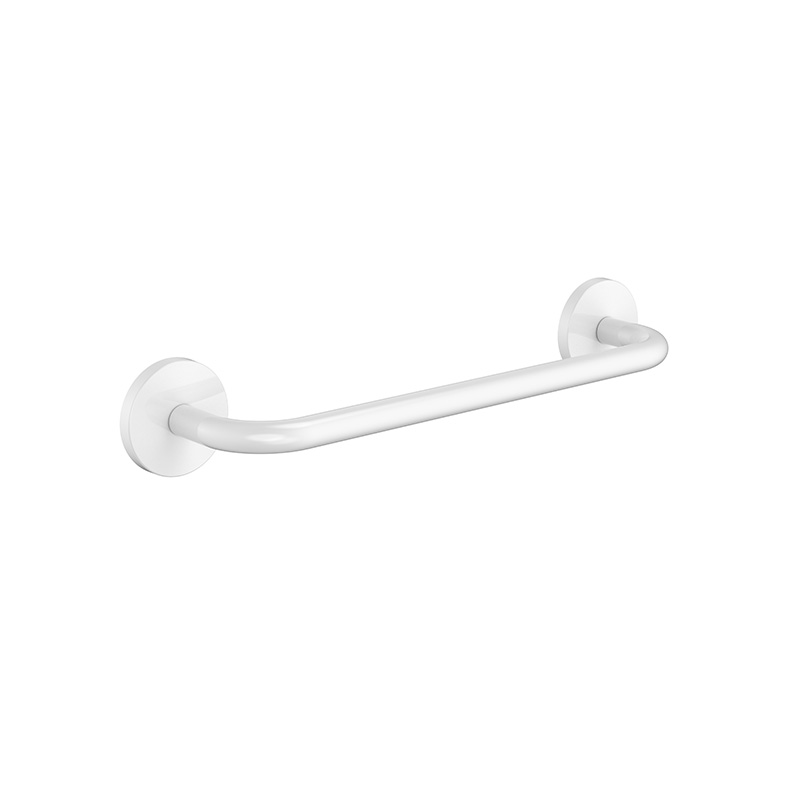 130041 30cm Anti-rust Arc Corner Anti-collision Chrome Single Towel Rail