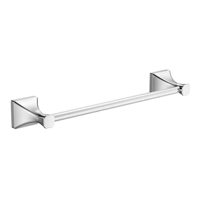 187041 30cm Art Wall Mounted Tapered Chrome Single Towel Rail