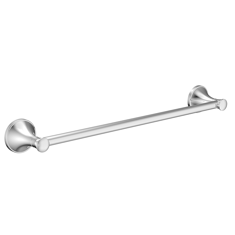 188043 45cm Stainless Steel Round Bottom Bold Single Towel Rail