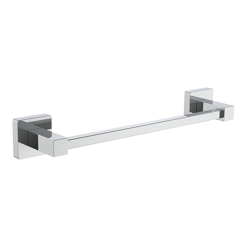 189041 30cm Square Simple Basic Model Thickened Chrome Single Towel Rail
