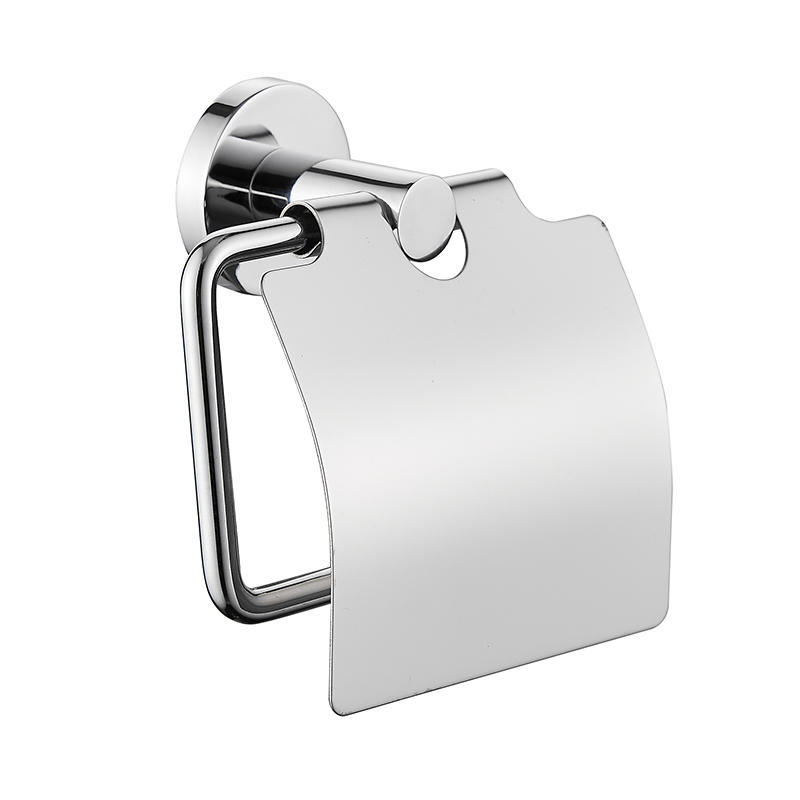 195021 Chrome Toilet Pape Rack Paper Towel Holder with Cover