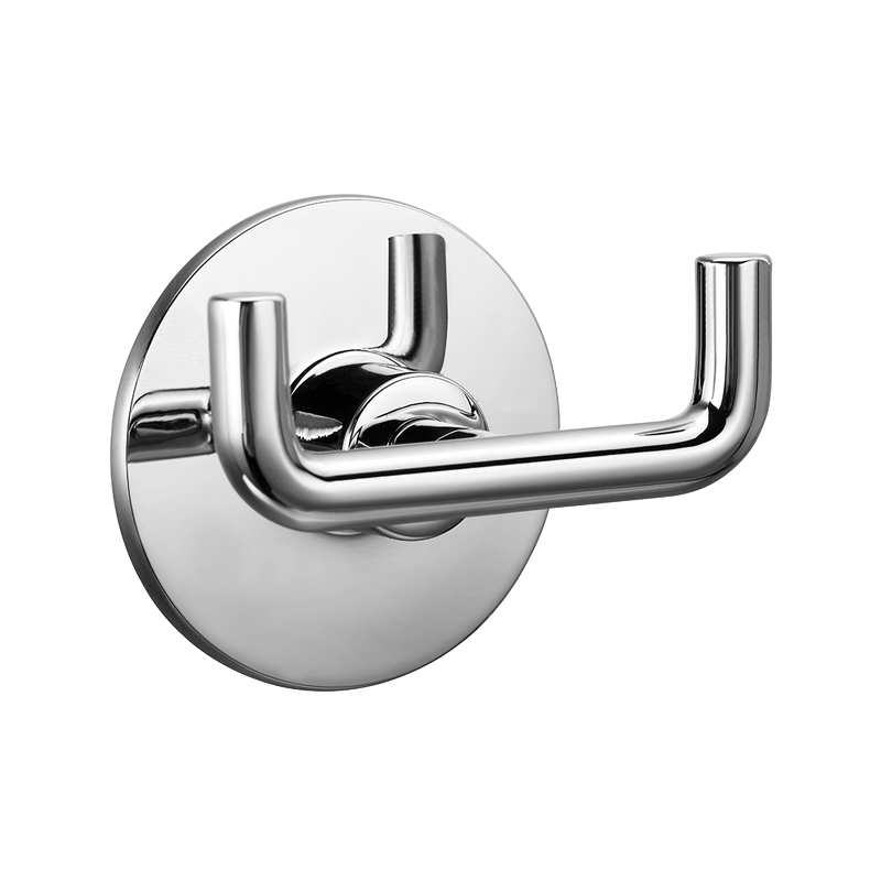120012 Matte Black Chrome Simple No punching Double Robe Hook