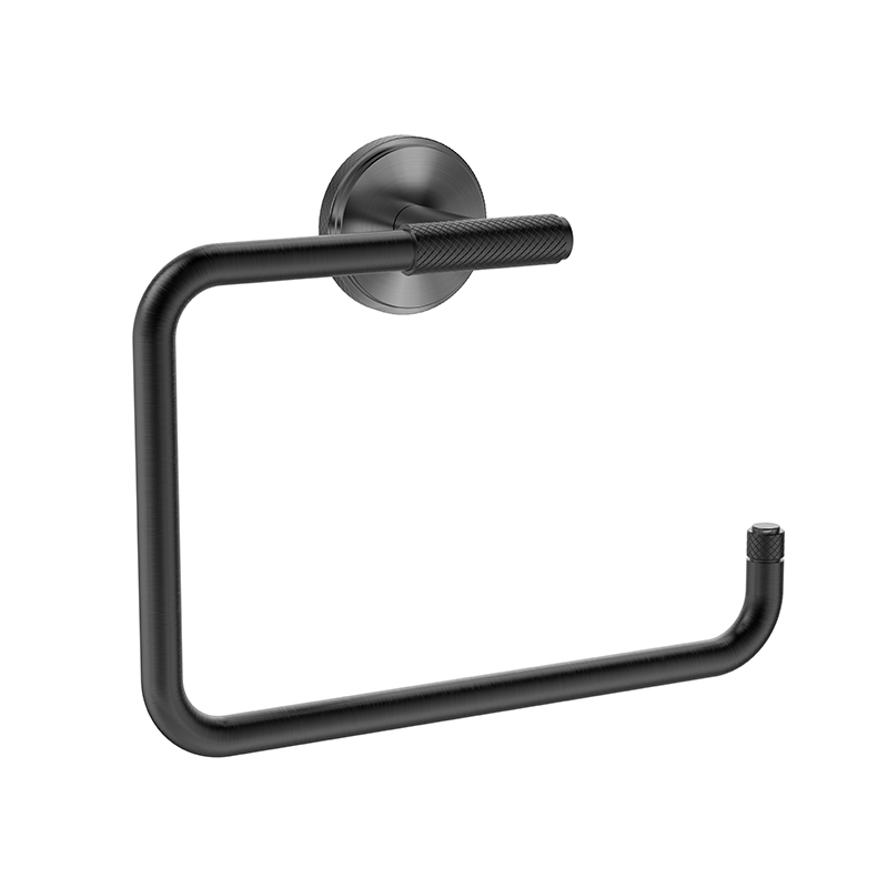 093031 Wall Mounted SUS304 Stainless Steel Towel Hanger Towel ring gun black